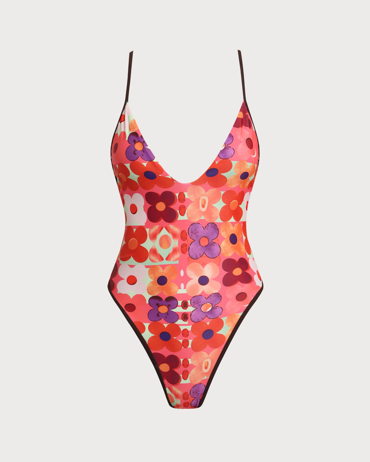 Women's Knitted Polyester One-Piece Swimsuit One-Pieces - RIHOAS