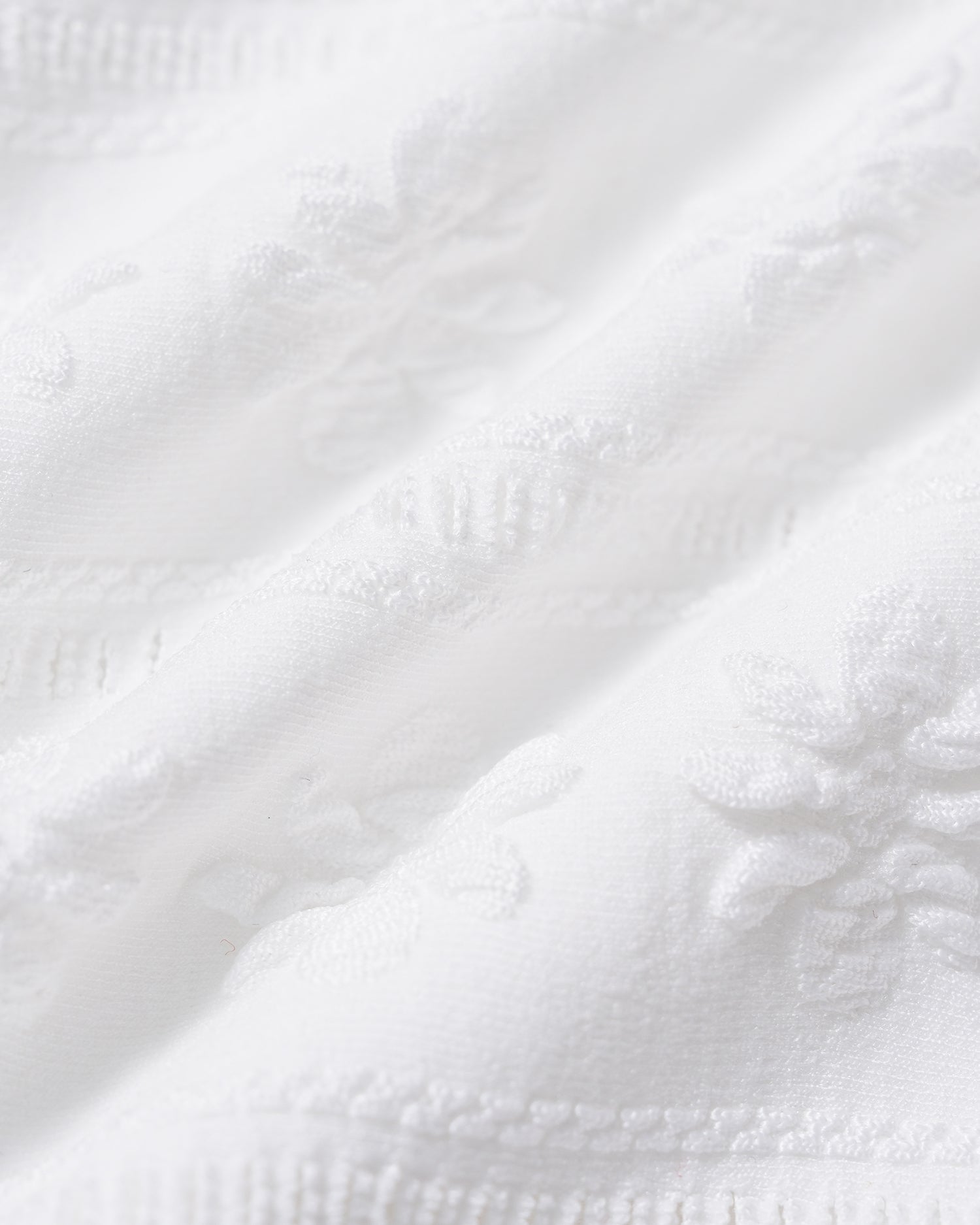 White Jacquard Triangle One Piece 04