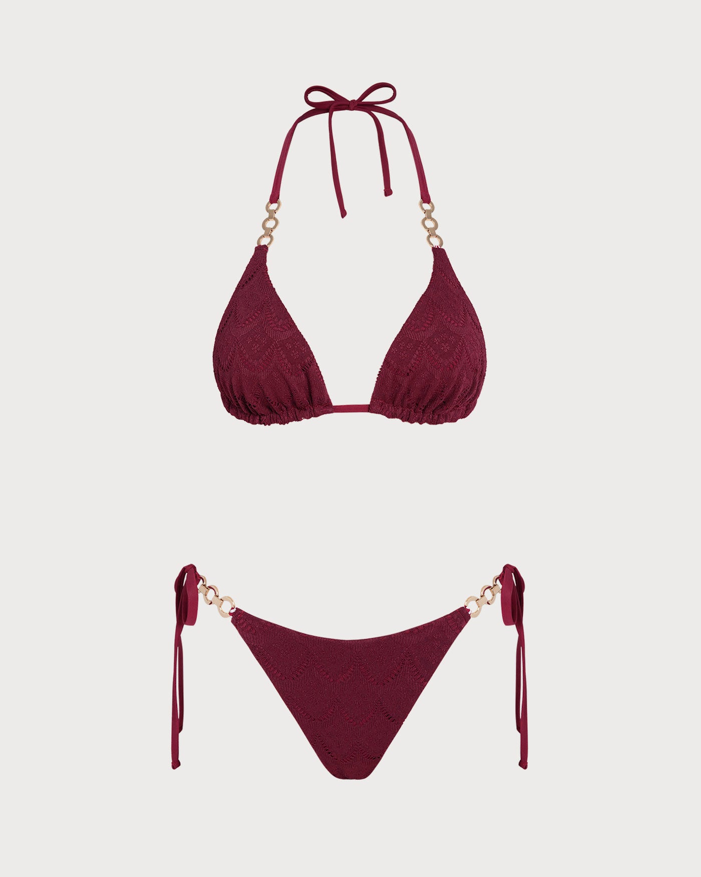 Women's Knitted Polyester Reversible Bikini Set Bikinis - RIHOAS