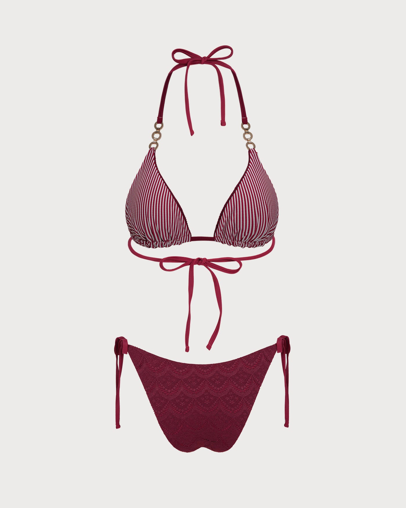 Women's Knitted Polyester Reversible Bikini Set Bikinis - RIHOAS