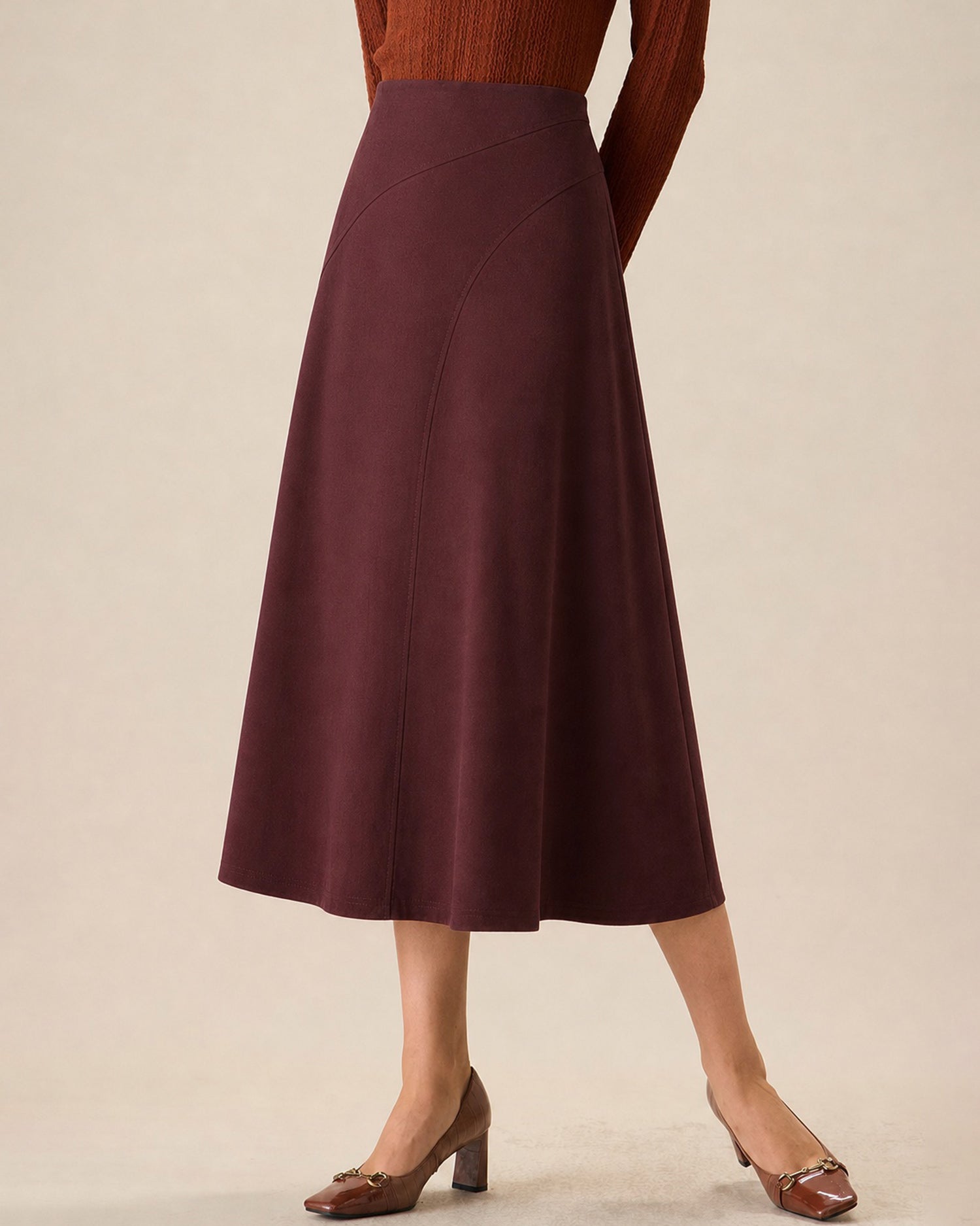 Women's Knitted Polyester Skirt - RIHOAS