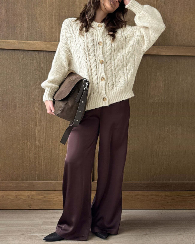 Women's Knitted Polyester Sweater Tops - RIHOAS