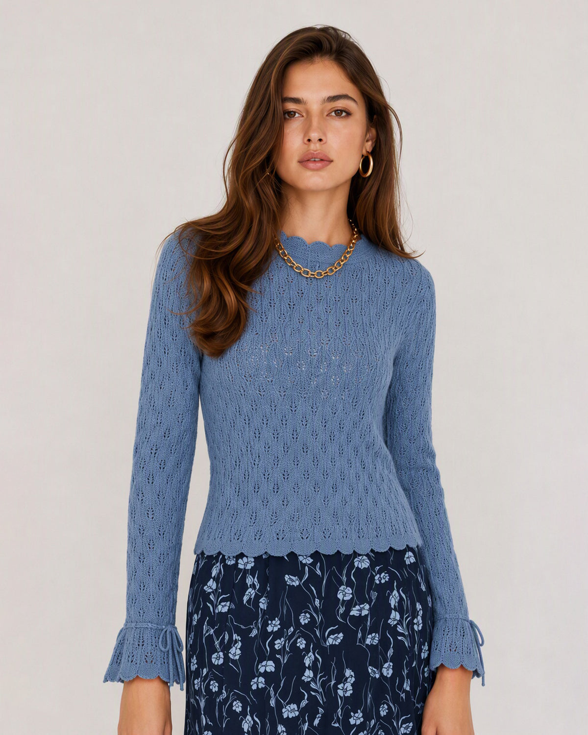 Women's Knitted Polyester Sweaters - RIHOAS