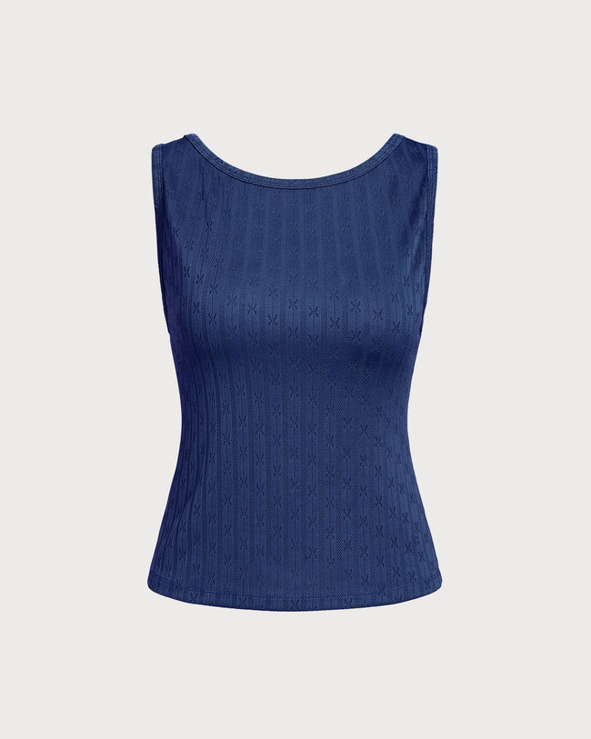 Women's Knitted Polyester Tank Tops Tops - RIHOAS