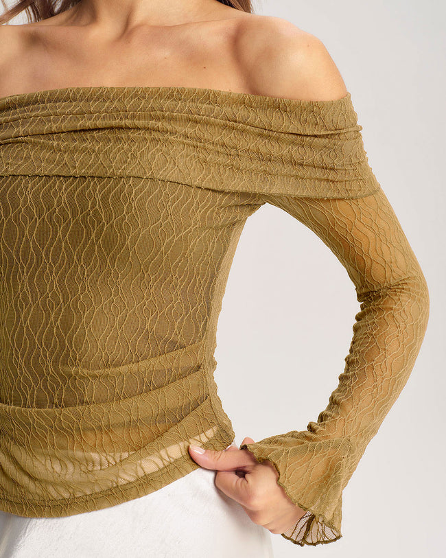 Women's Knitted Polyester Tees Tops - RIHOAS