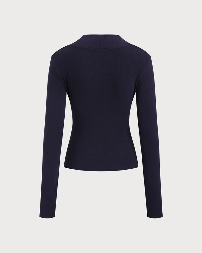 Women's Knitted Polyester Tees Tops - RIHOAS