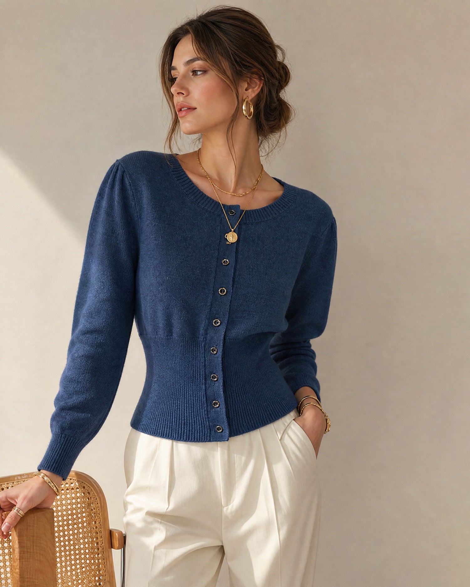 Women's Knitted Viscose Cardigans - RIHOAS