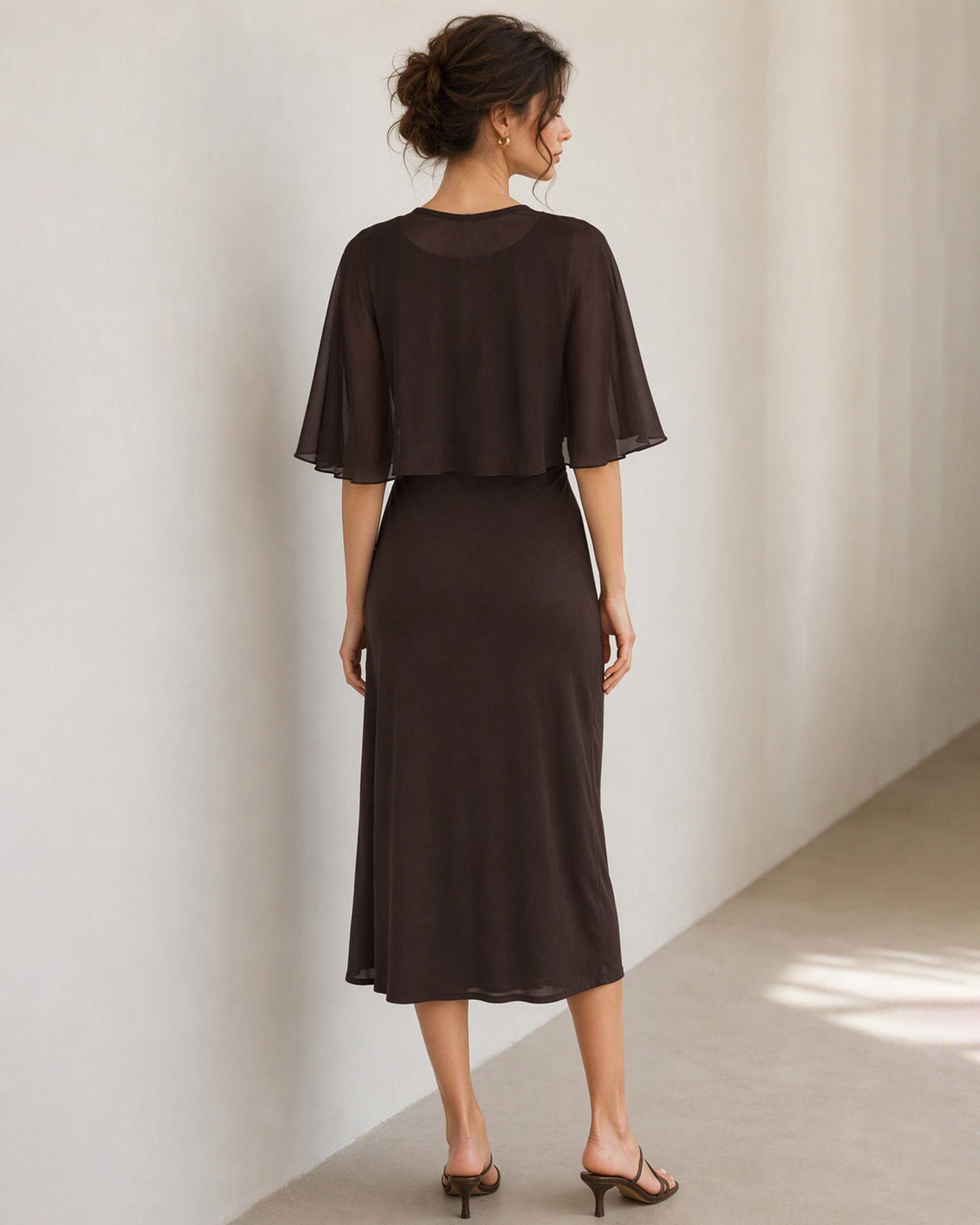 Women's Knitted Viscose Midi Dresses - RIHOAS - 04