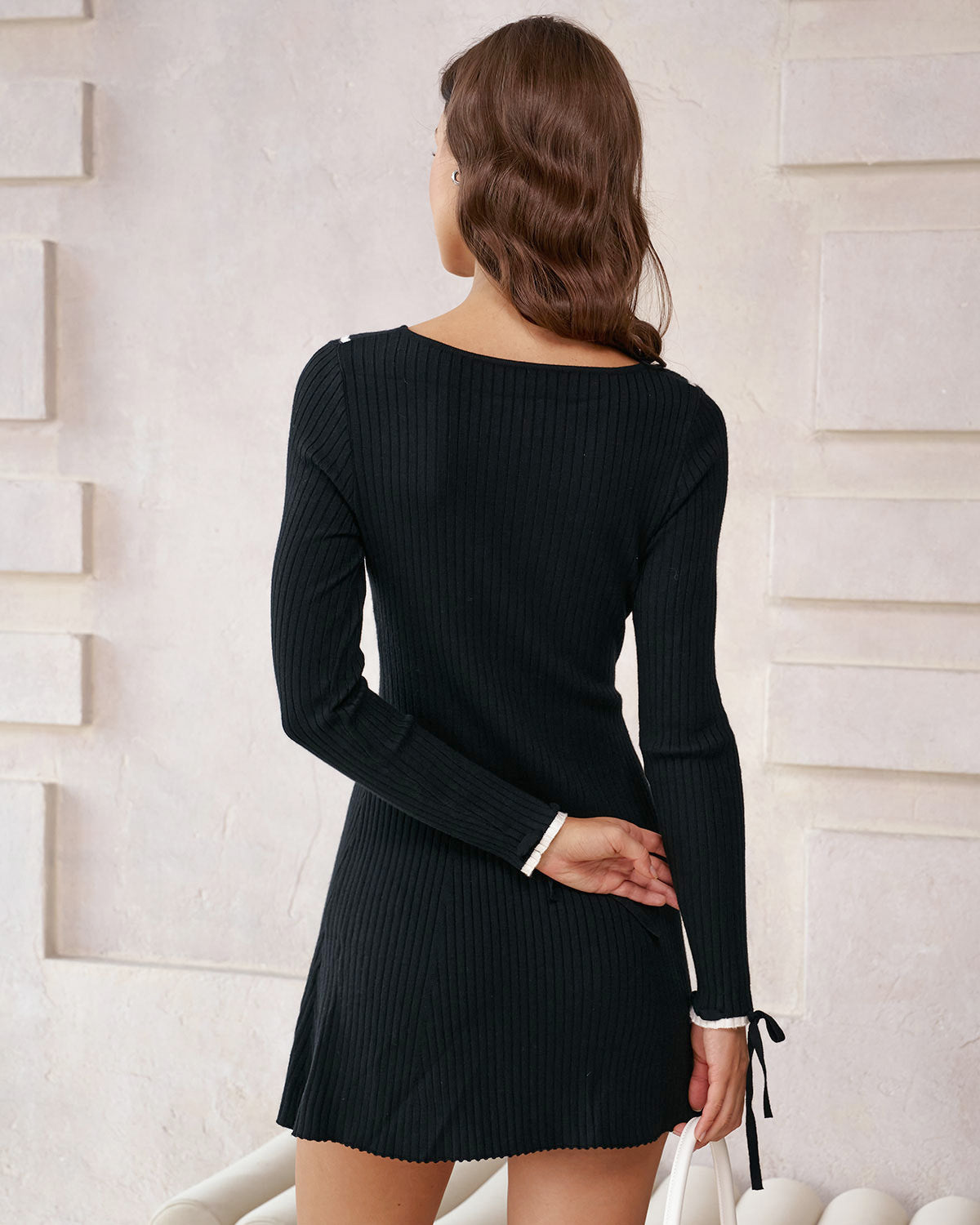 Women's Knitted Viscose Mini Dresses Dresses - RIHOAS