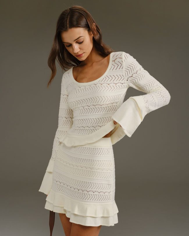 Women's Knitted Viscose Skirts Bottoms - RIHOAS