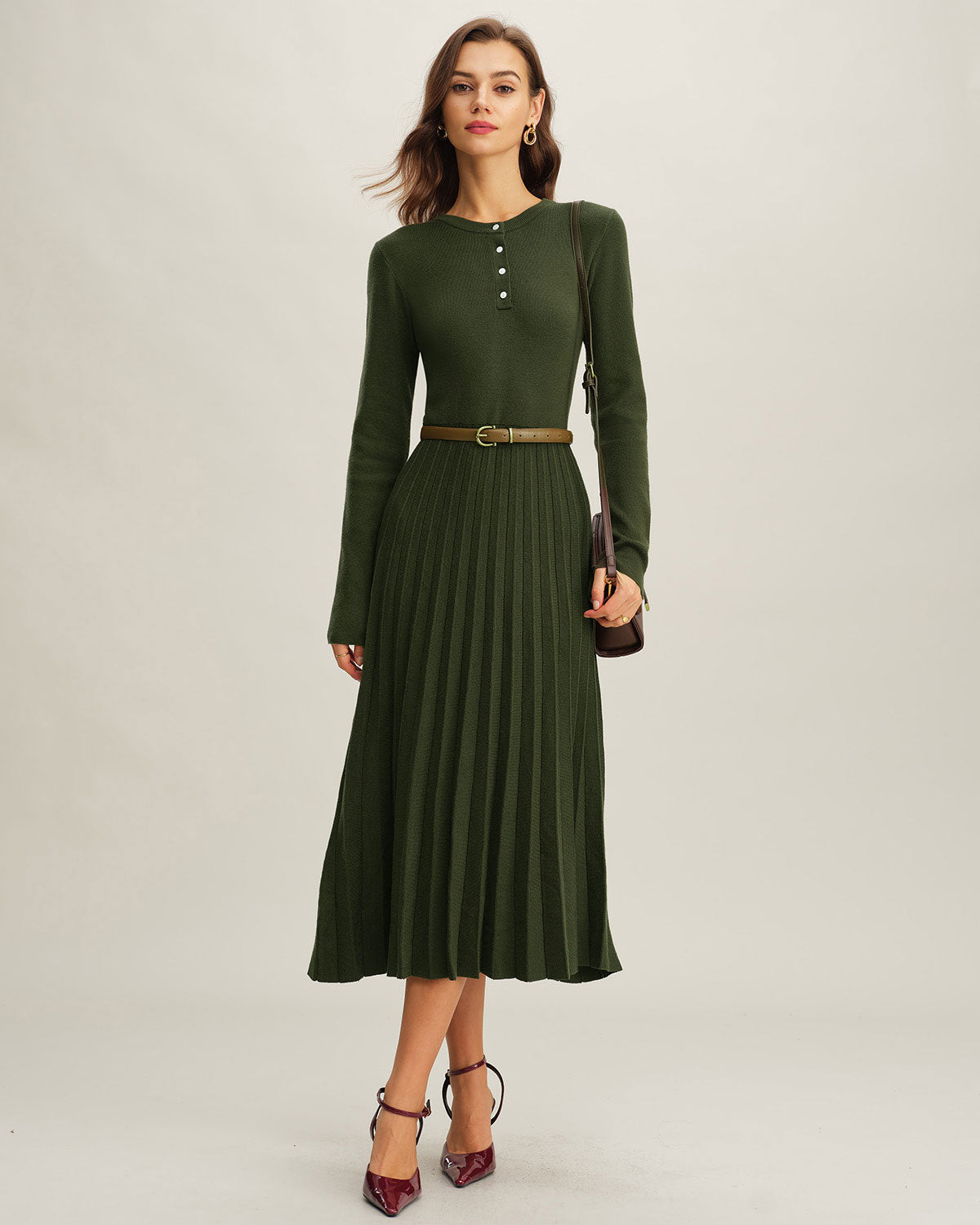 Women's Knitted Viscose Sweater Dress Dresses - RIHOAS