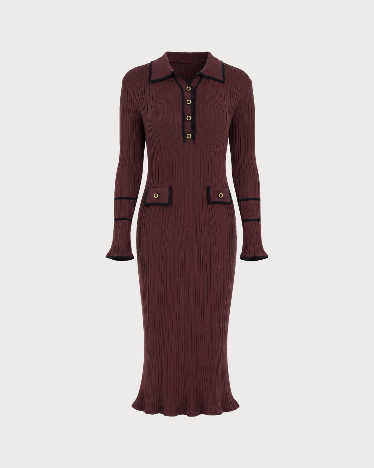 Women's Knitted Viscose Sweater Dress - RIHOAS - 01