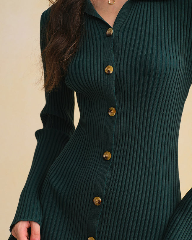 Women's Knitted Viscose Sweater Dress Dresses - RIHOAS