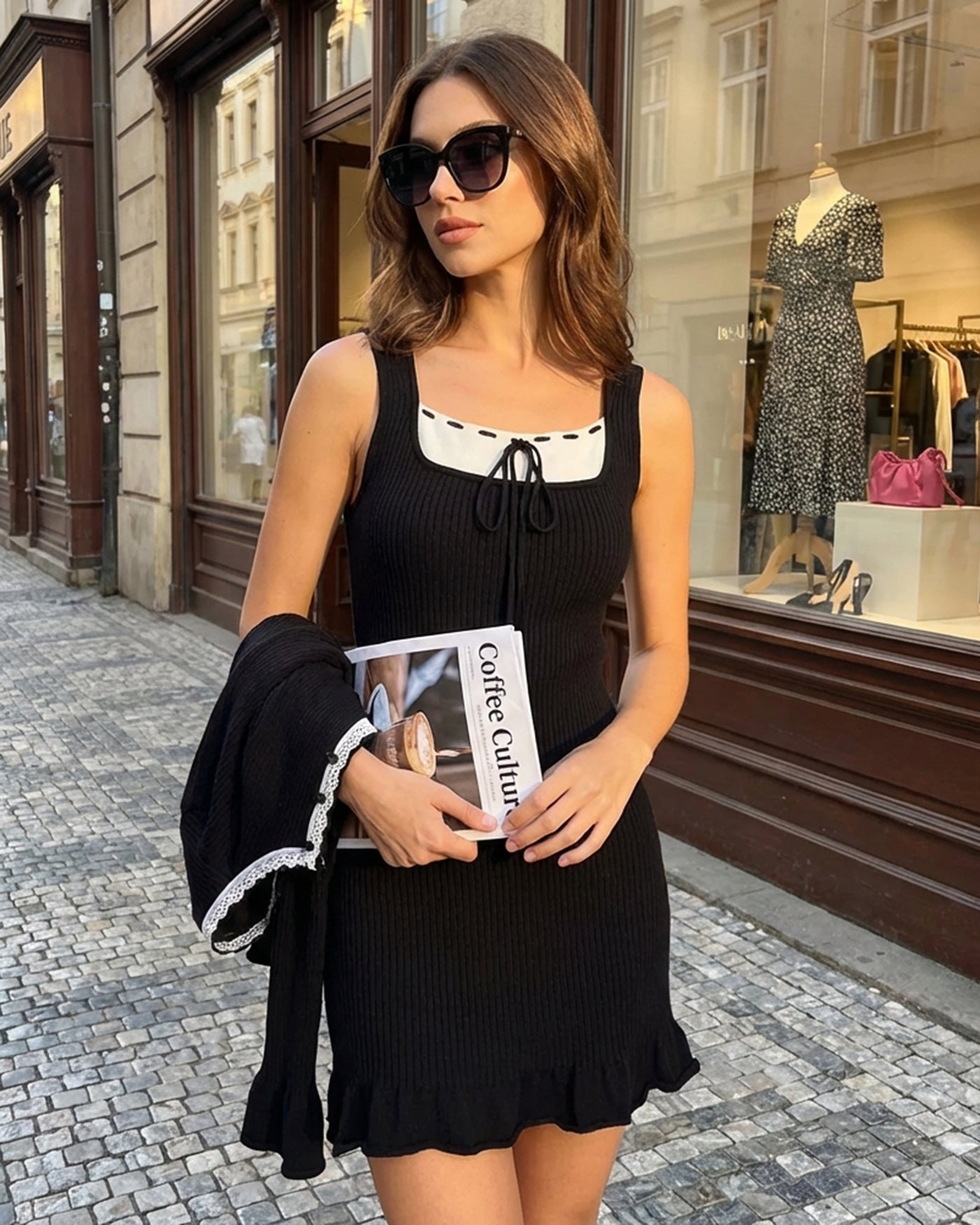 Women's Knitted Viscose Sweater Dresses Dresses - RIHOAS
