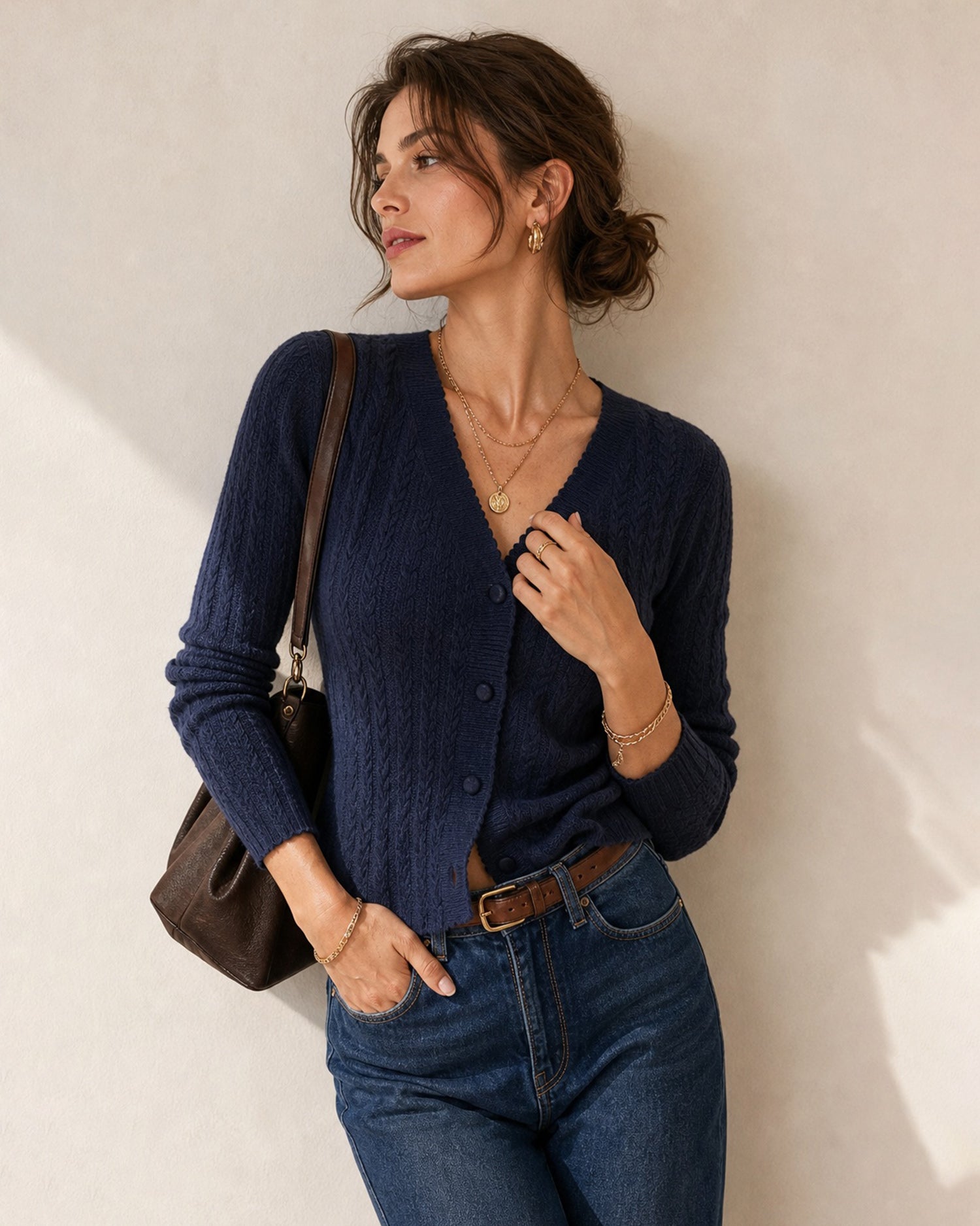 Women's Knitted Viscose Sweater - RIHOAS