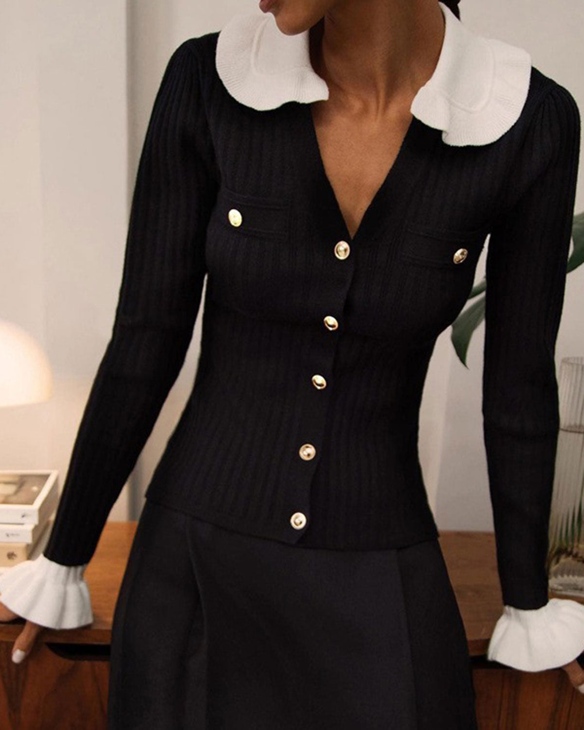Women's Knitted Viscose Sweater Tops - RIHOAS