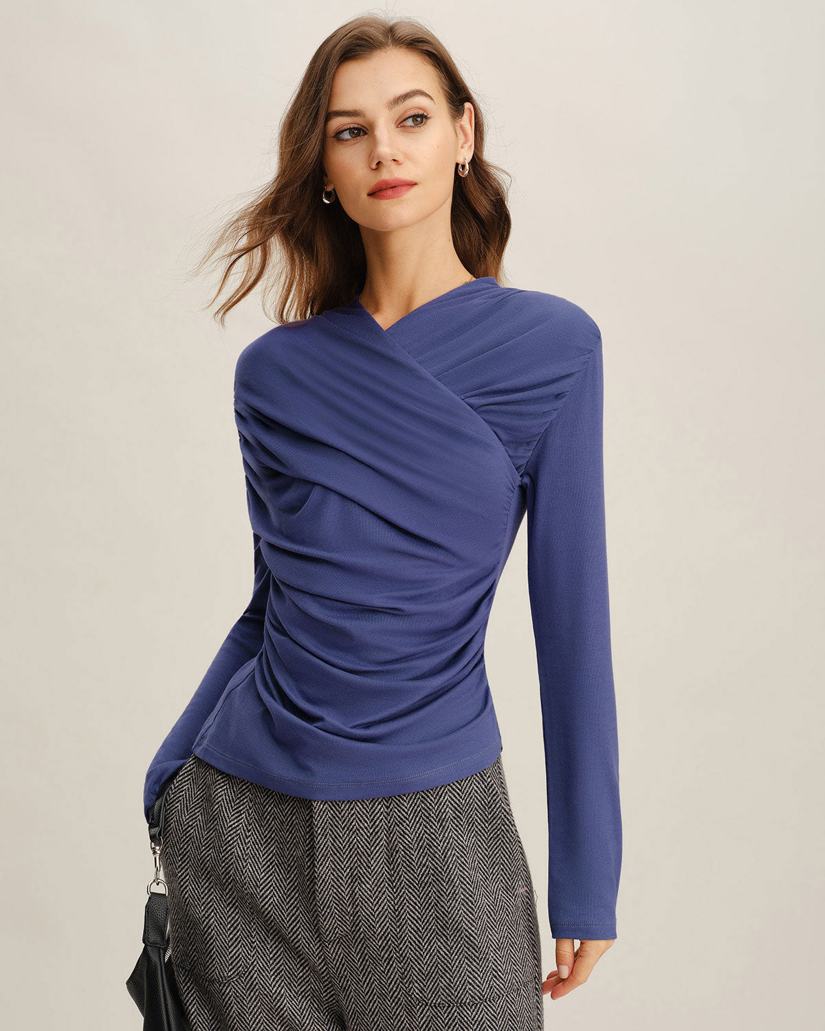 Women's Knitted Viscose Tees Tops - RIHOAS