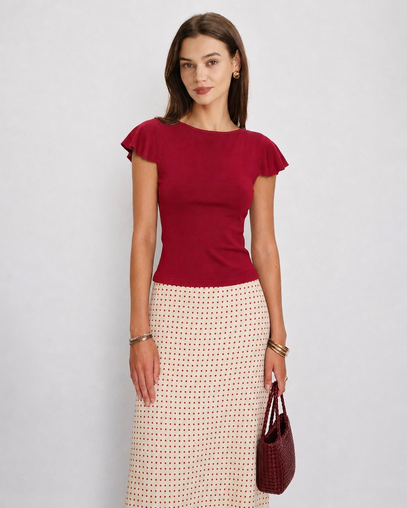 Women's Knitted Viscose Tees Tops - RIHOAS