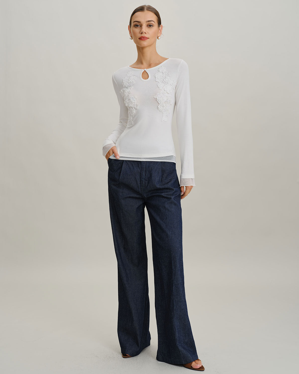 Women's Knitted Viscose Tees Tops - RIHOAS