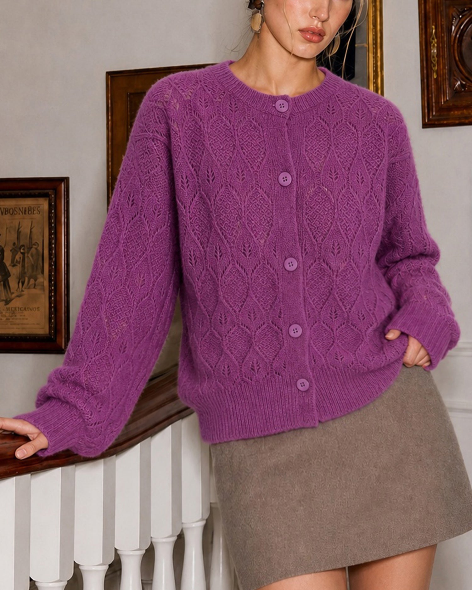 Women's Nylon Knit Sweater - RIHOAS