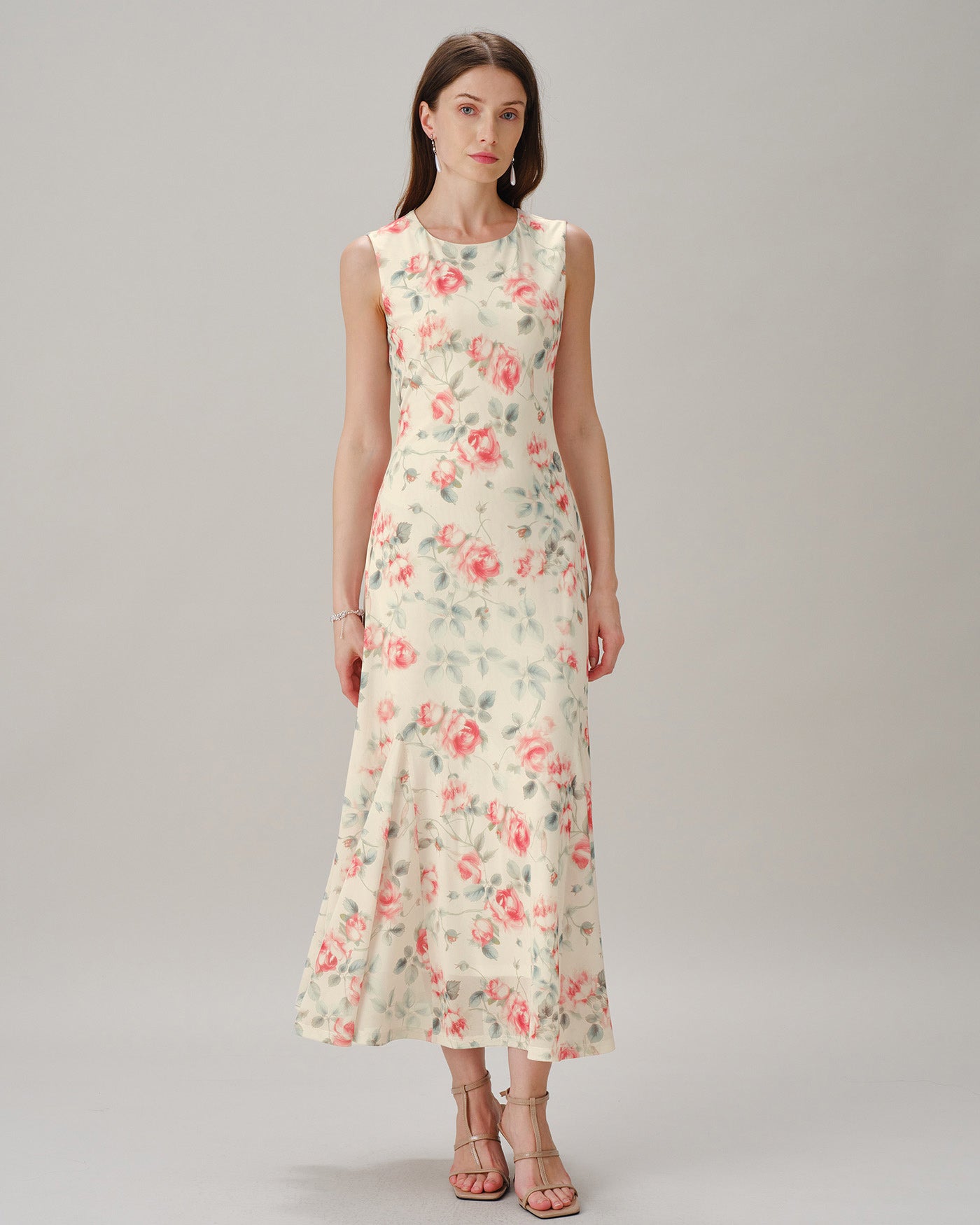Women's Polyester Knit Maxi Dress Dresses - RIHOAS
