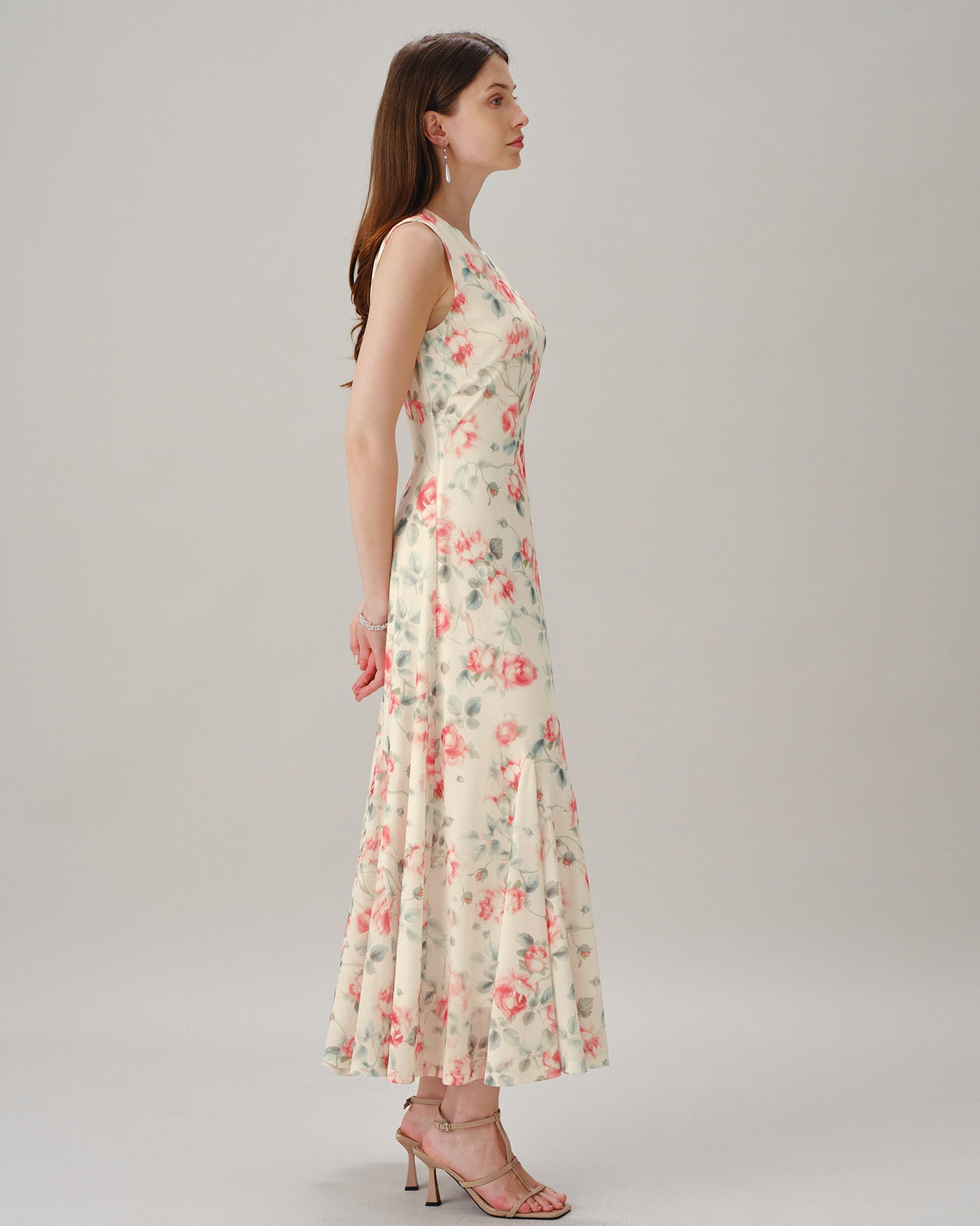 Women's Polyester Knit Maxi Dress Dresses - RIHOAS
