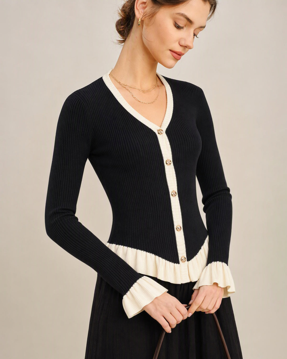 Women's Polyester Knit Sweater - RIHOAS