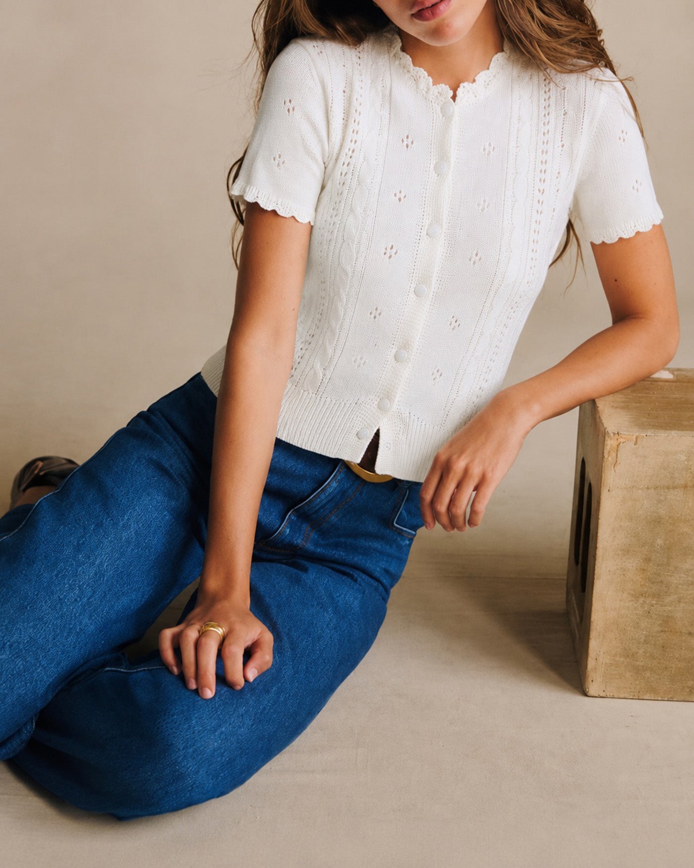 Women's Polyester Knit Sweater Tops - RIHOAS