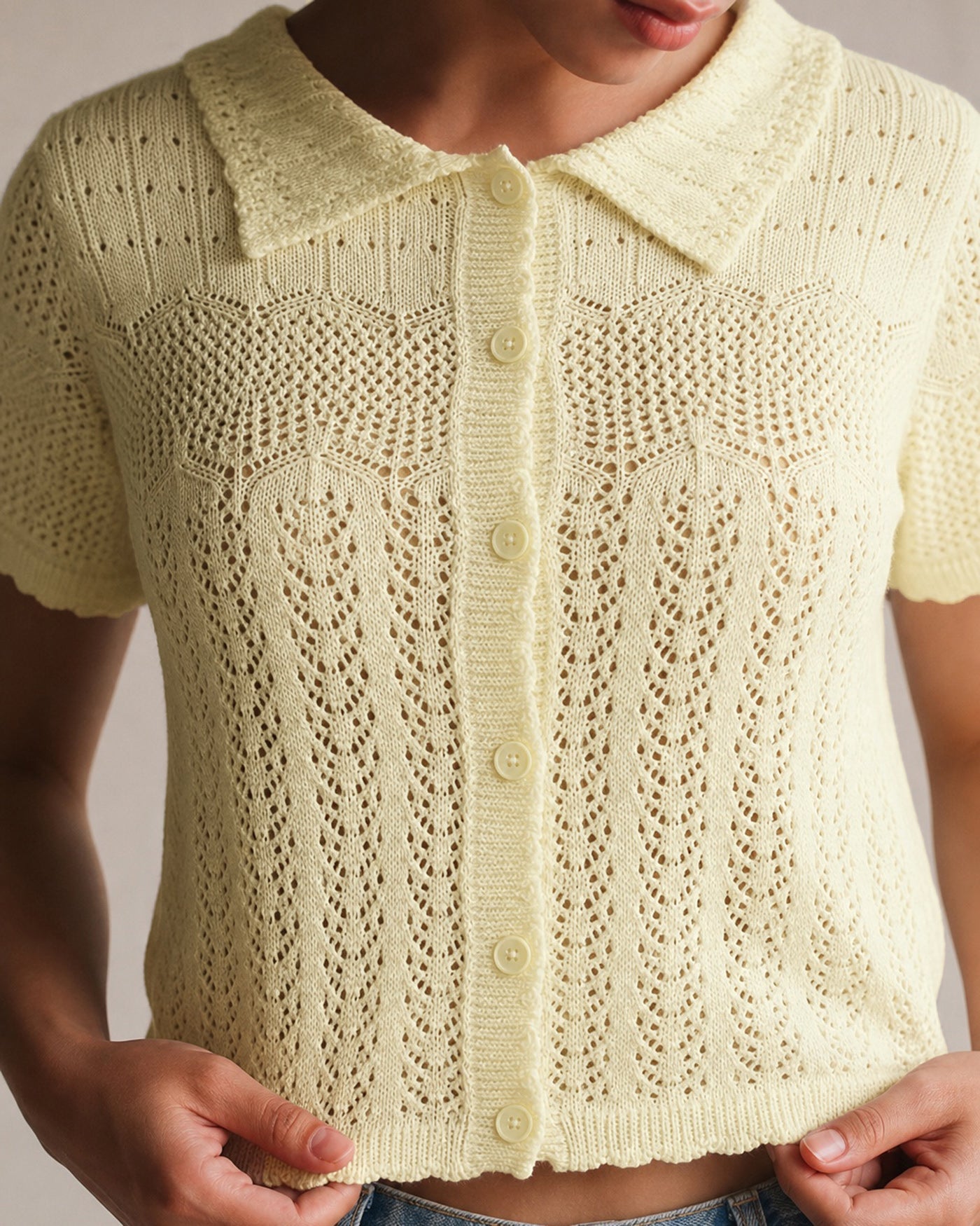 Women's Polyester Knit Sweater Tops - RIHOAS