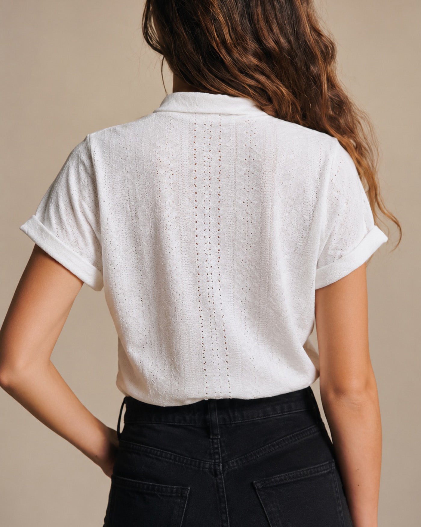 Women's Polyester Knit Top Tops - RIHOAS