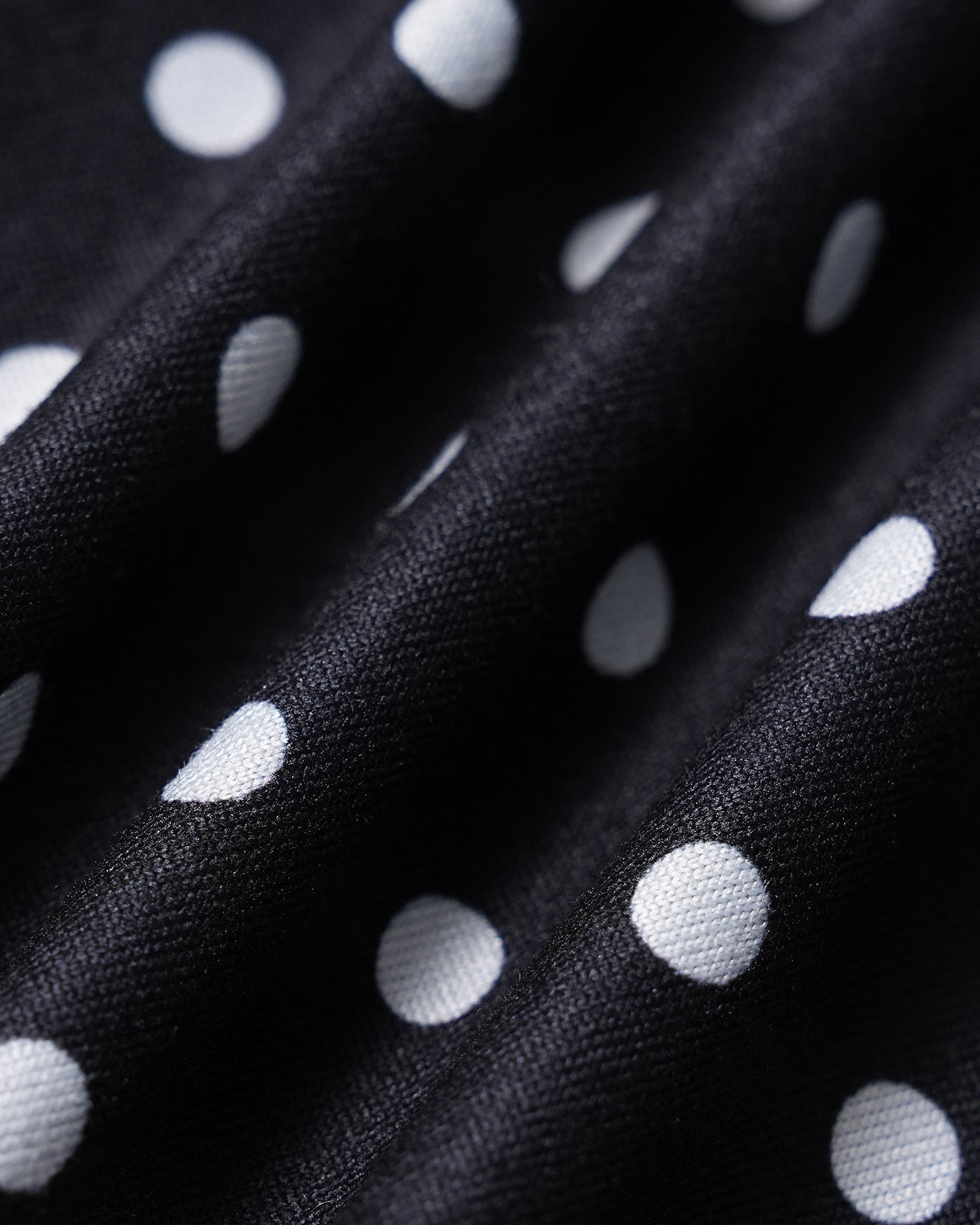Black V Neck Polka Dot Knit Tee 03