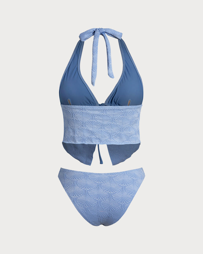 Women's Polyester Knitted Tankini Set Tankinis - RIHOAS