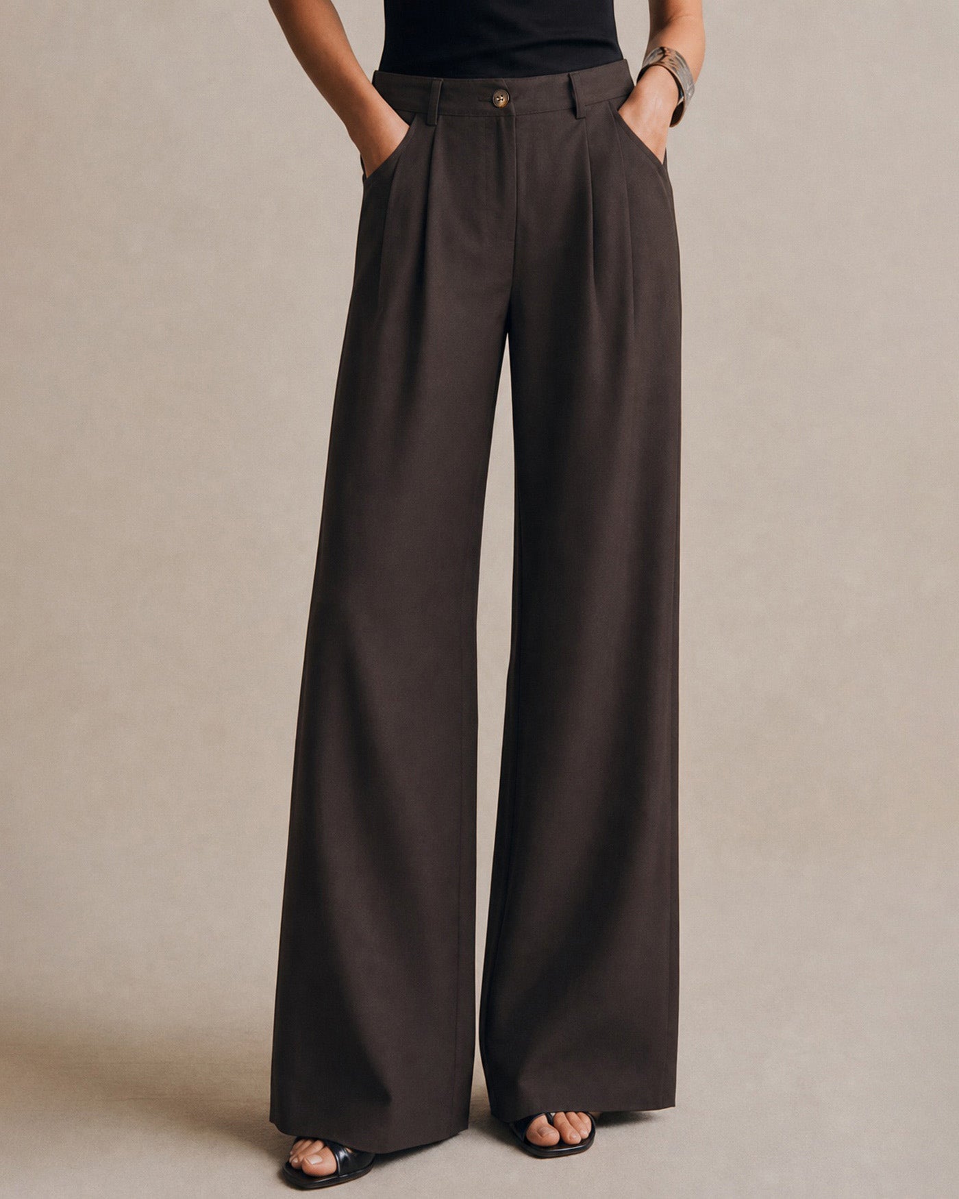 Women's Woven Cotton Casual Pants Bottoms - RIHOAS