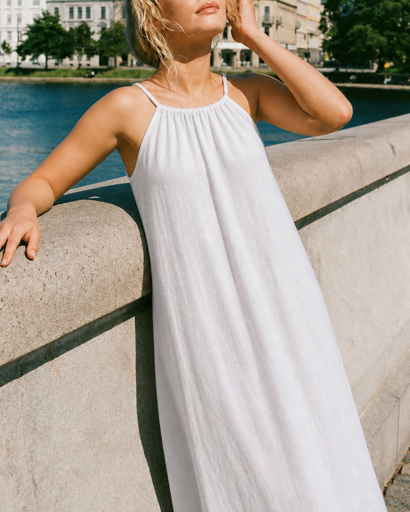 Women's Woven Cotton Maxi Dress Dresses - RIHOAS