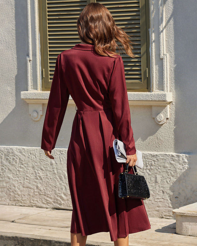Women's Woven Cotton Midi Dress Dresses - RIHOAS