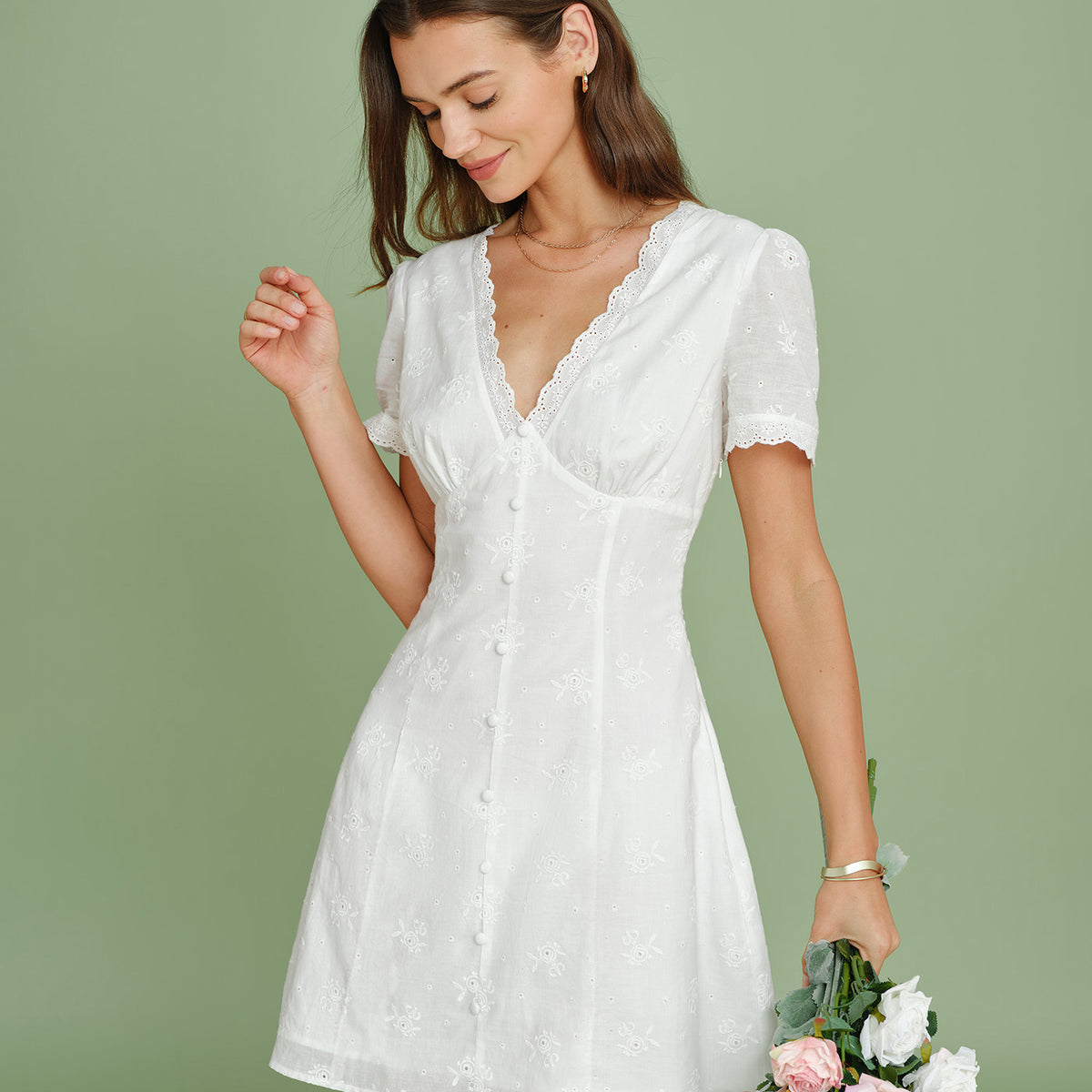 mini dress white lace V Neck Embroidery & Reviews - White - Dresses This Muslim bridal gown newlaborday25 Perfect for bridal showers Men's Shoe Size:Men's 11.5 W