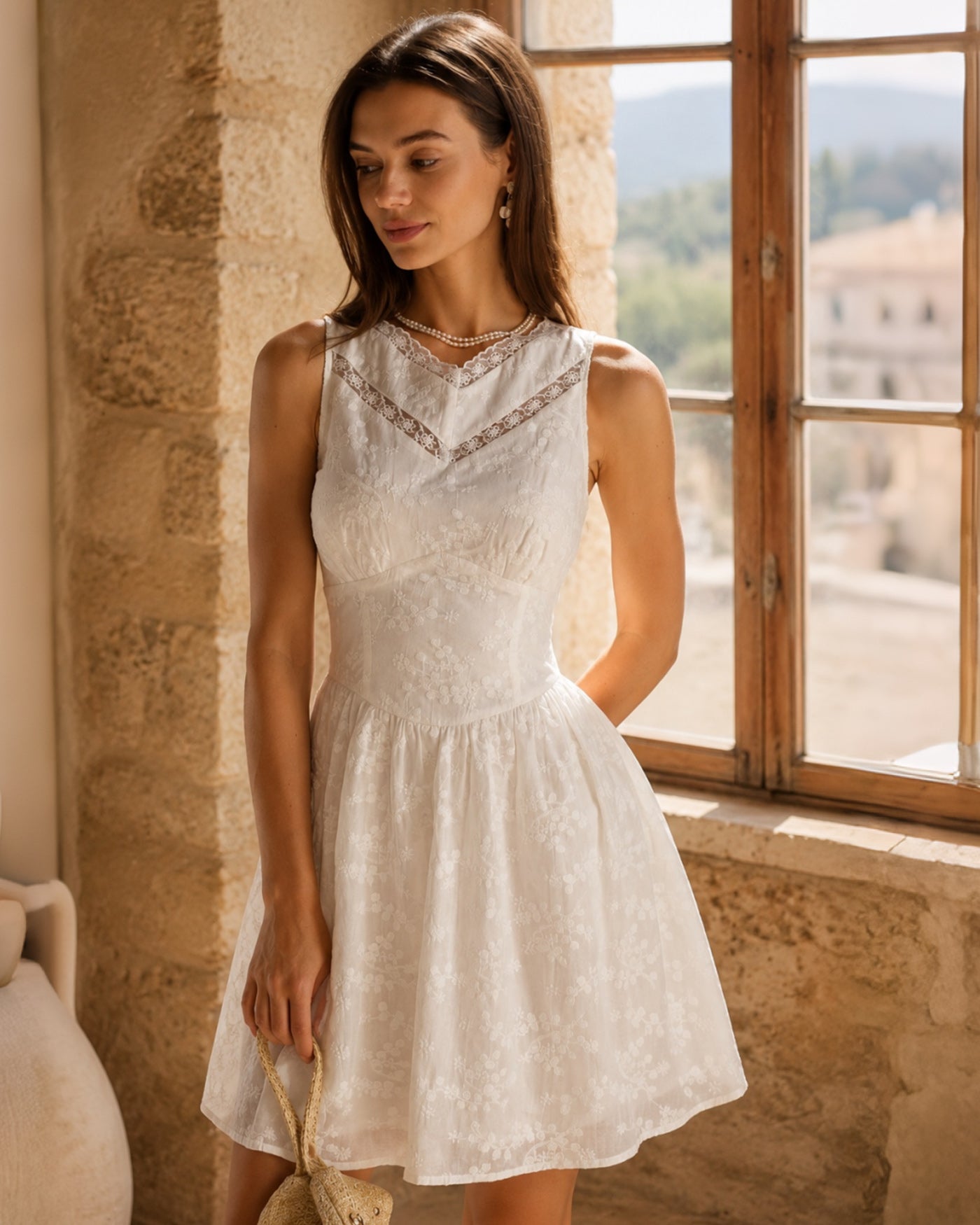 Women's Woven Cotton Mini Dresses Dresses - RIHOAS