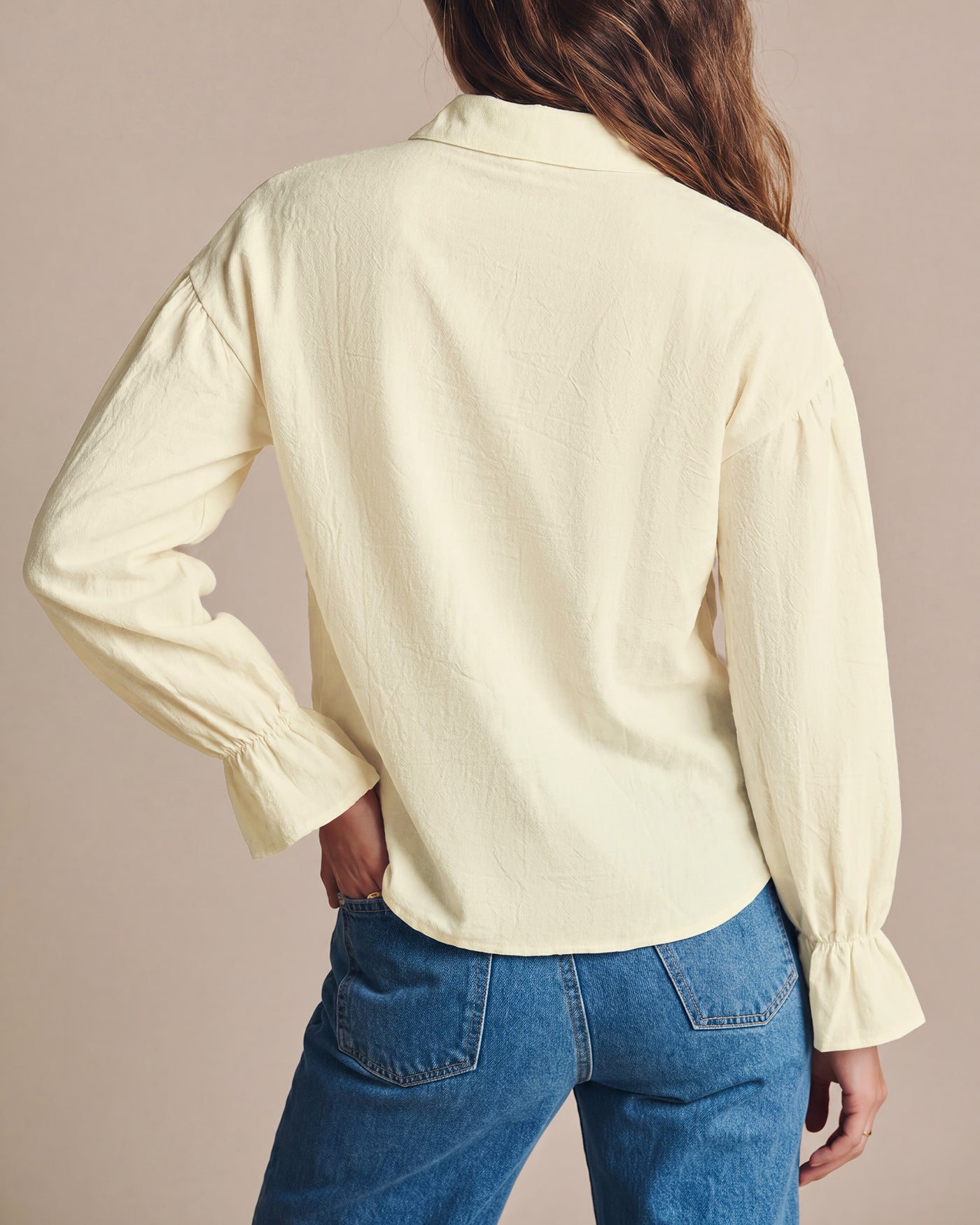 Women's Woven Cotton Shirt Tops - RIHOAS