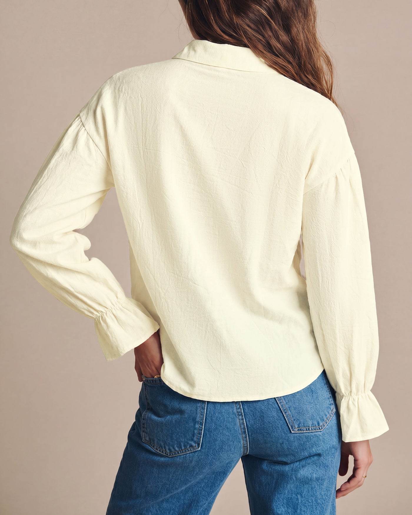 Women's Woven Cotton Shirt Tops - RIHOAS