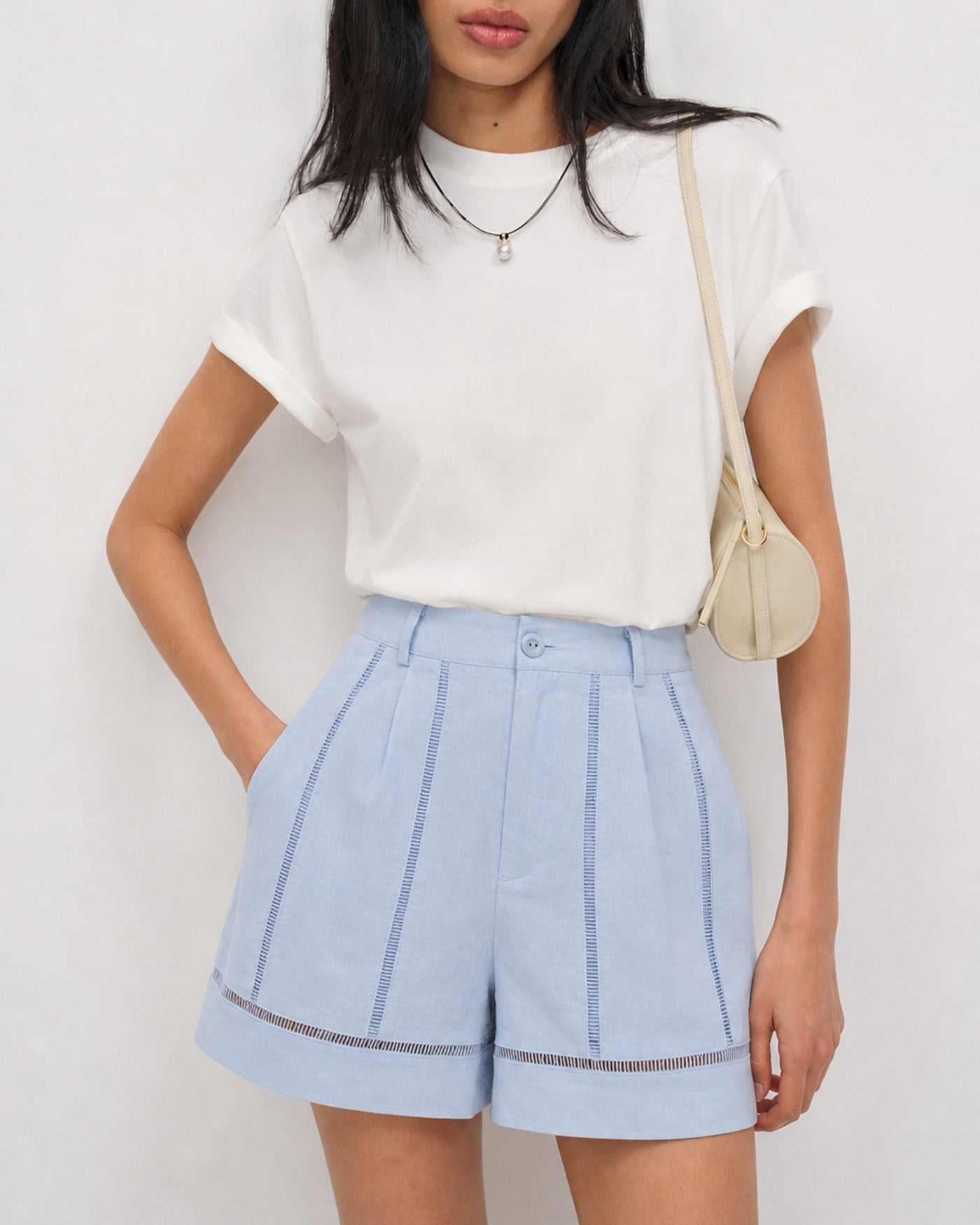 Women's Woven Cotton Shorts Bottoms - RIHOAS