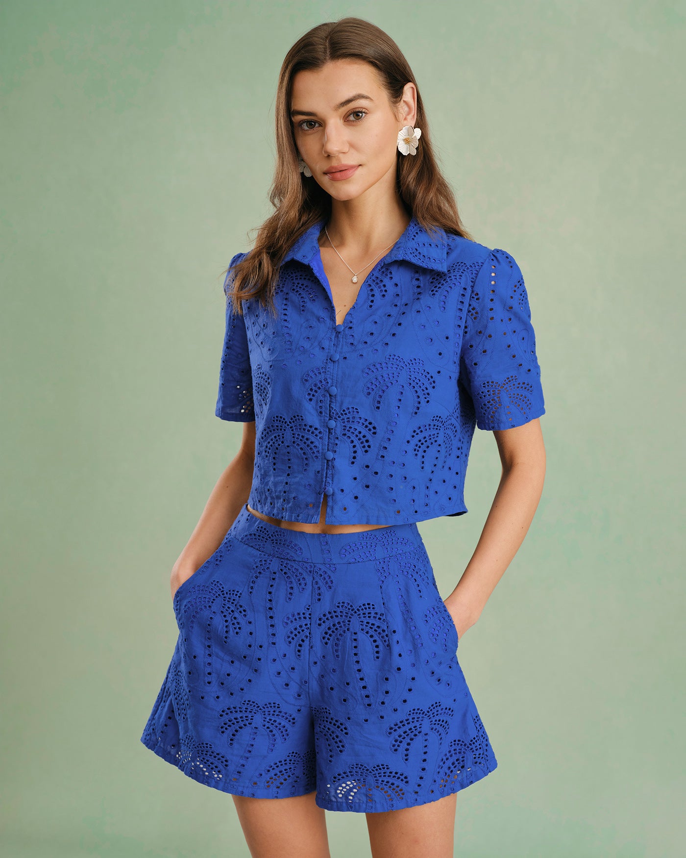 Women's Woven Cotton Shorts Bottoms - RIHOAS