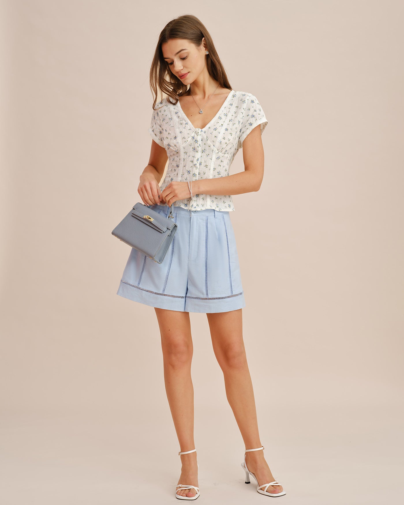 Women's Woven Cotton Shorts Bottoms - RIHOAS