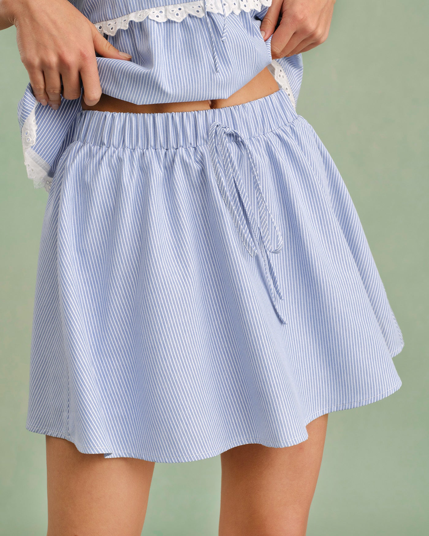 Women's Woven Cotton Skirt Bottoms - RIHOAS