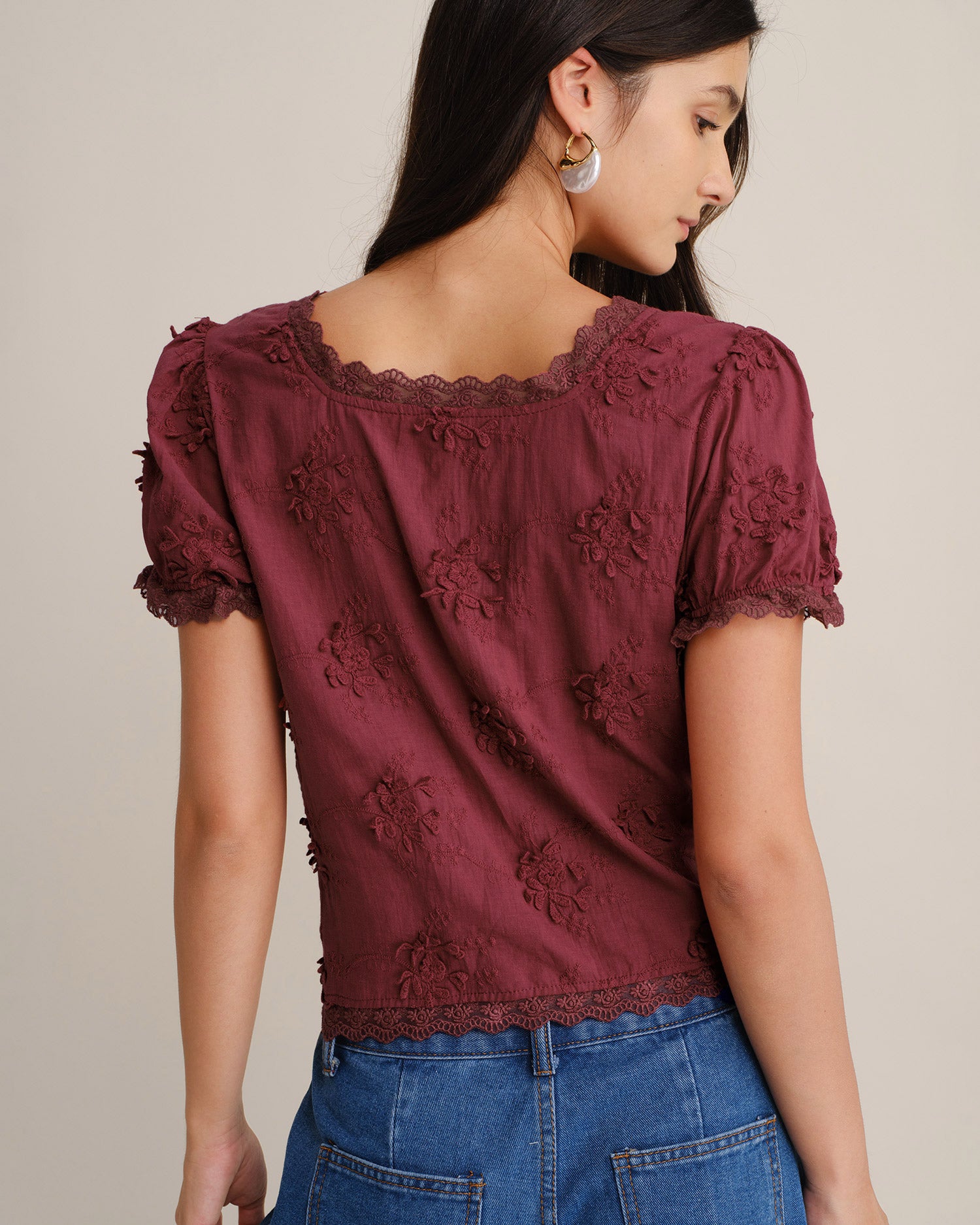 Women's Woven Cotton Top - RIHOAS