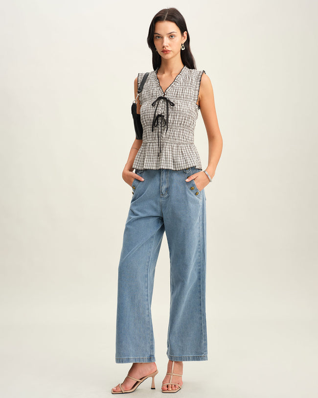 Women's Woven Cotton Vest Tops - RIHOAS