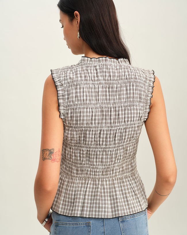Women's Woven Cotton Vest Tops - RIHOAS