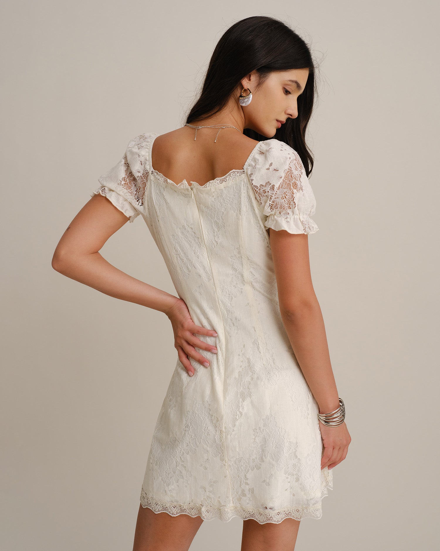 Women's Woven Nylon Mini Dresses - RIHOAS - 05