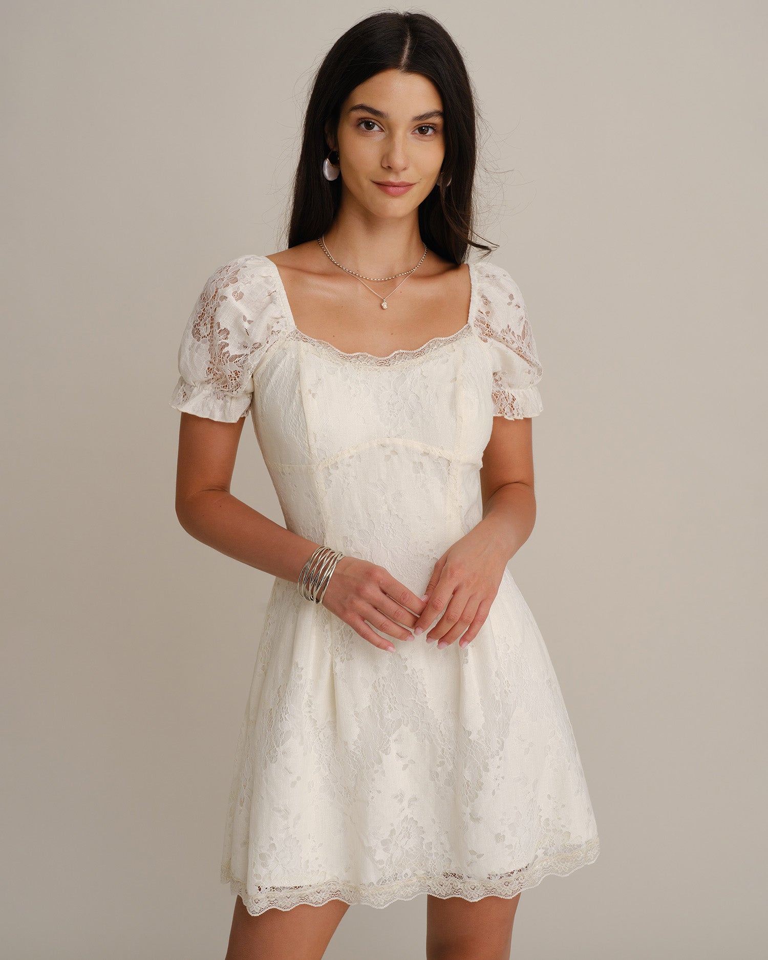 Women's Woven Nylon Mini Dresses - RIHOAS - 04