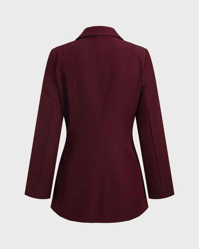 Women's Woven Polyester Blazers Outerwear - RIHOAS