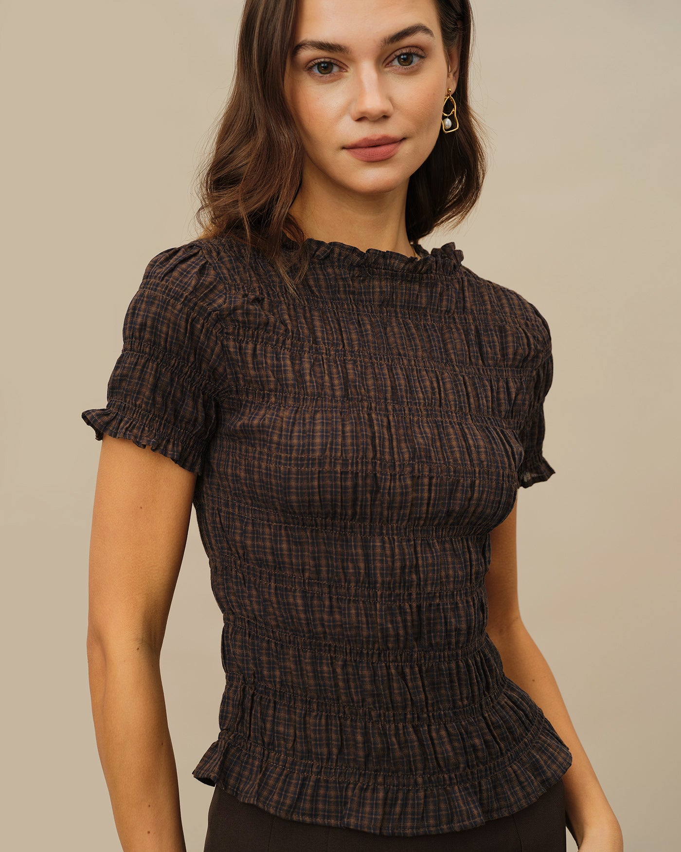 Women's Woven Polyester Blouse Tops - RIHOAS